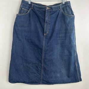 Vintage Gitano Demim Skirt Womens 34 Straight Blue Western Retro 90s Y2K